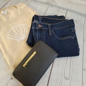 J. Crew 10" High Rise Skinny Womens Jeans In Dark Wash